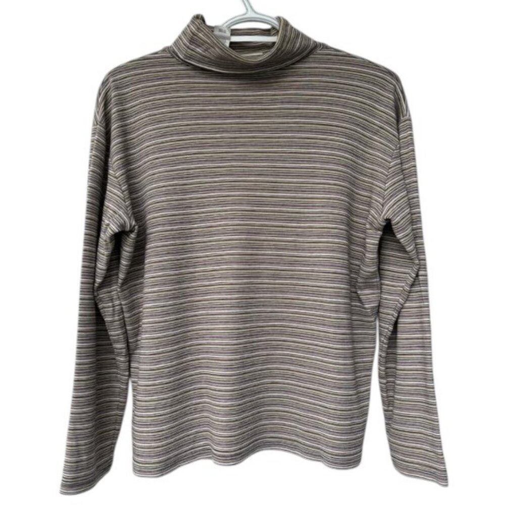 Liz Claiborne striped long sleeve turtle neck sweater size S
